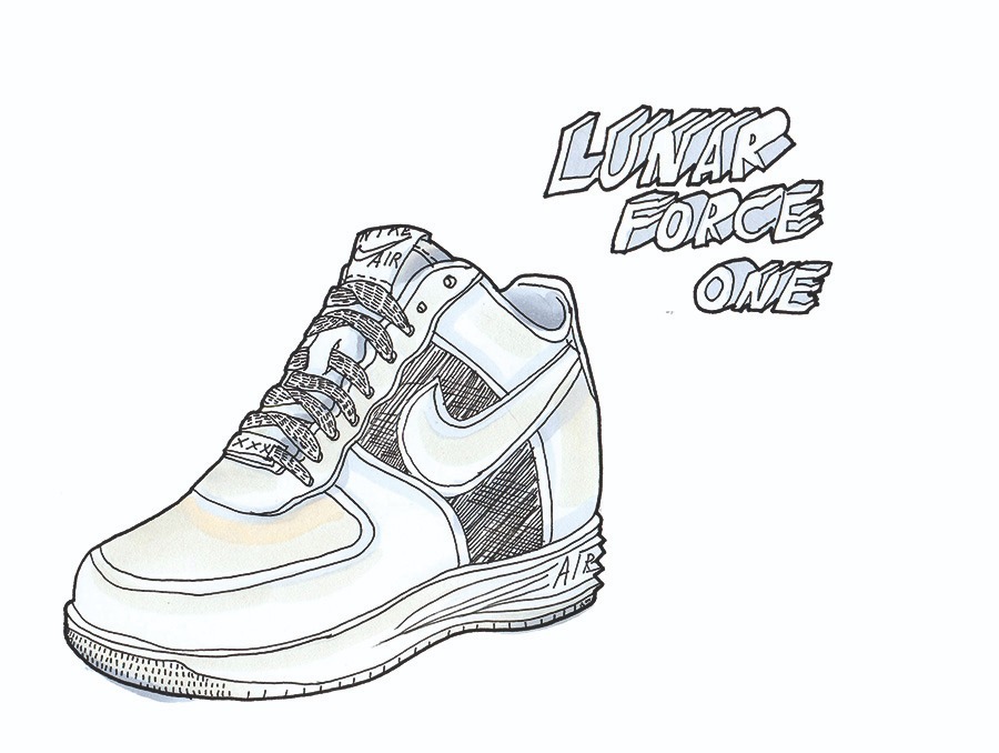 Air force 1 outlet coloring page